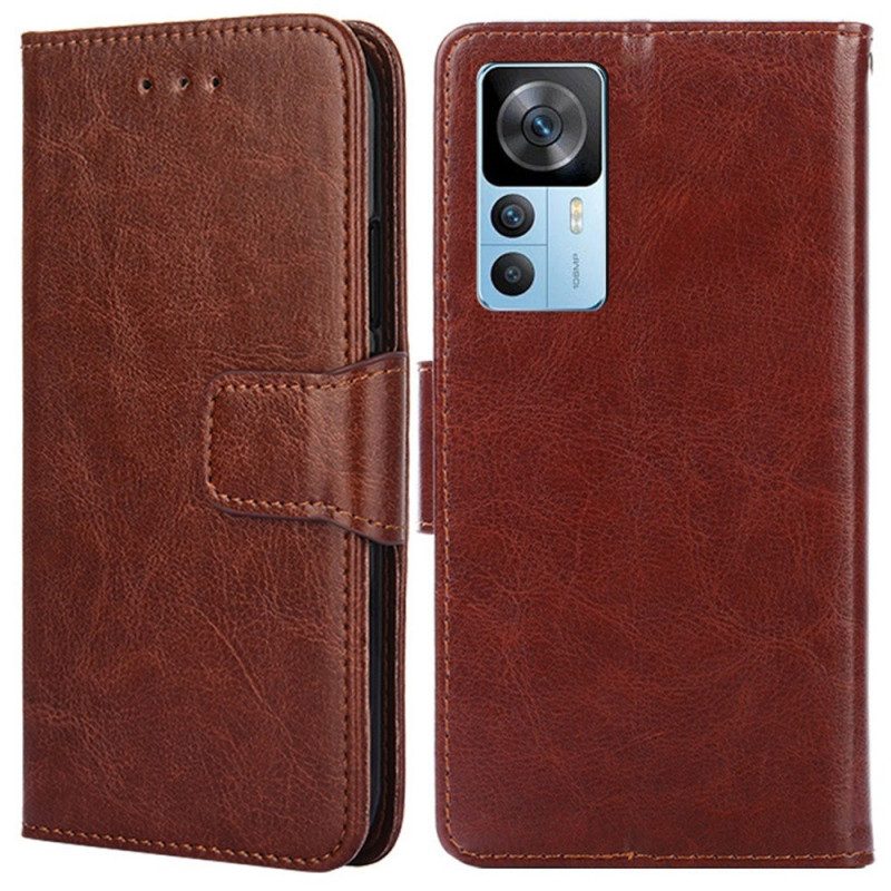 Flip Case voor Xiaomi 12T / 12T Pro Retro Lederen Stijl