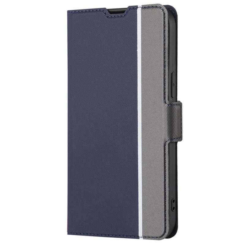 Flip Case voor Xiaomi 12T / 12T Pro Ultrafijn Tweekleurig