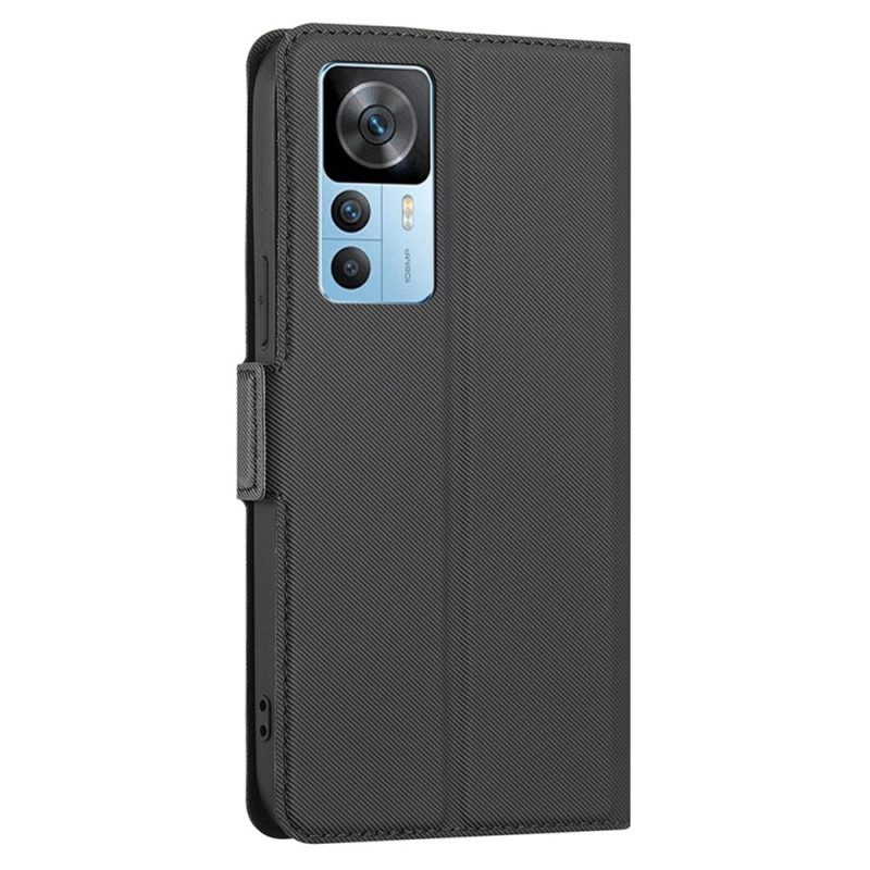 Flip Case voor Xiaomi 12T / 12T Pro Ultrafijn Tweekleurig