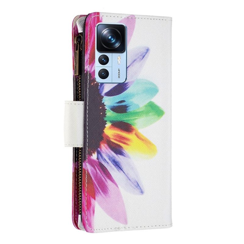 Folio-hoesje voor Xiaomi 12T / 12T Pro Bloemzak Met Ritssluiting