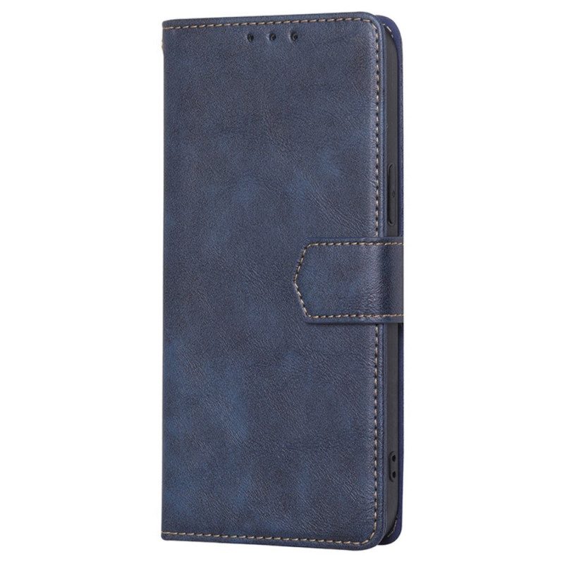 Folio-hoesje voor Xiaomi 12T / 12T Pro Couture-leereffect