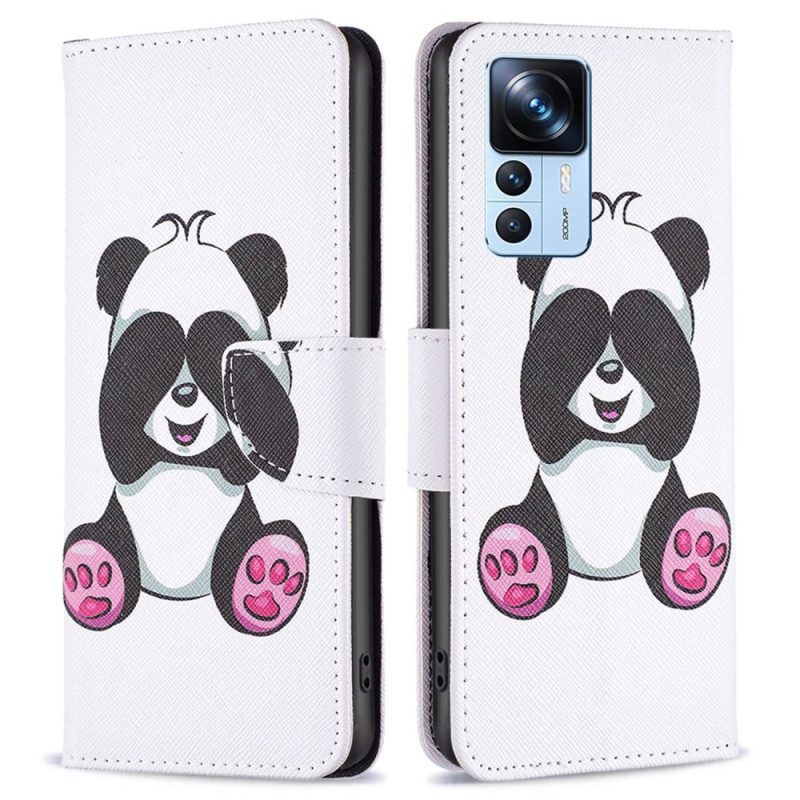 Folio-hoesje voor Xiaomi 12T / 12T Pro Panda-plezier