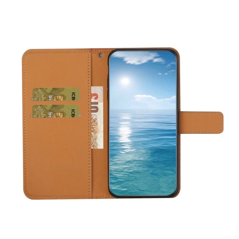 Leren Hoesje voor Xiaomi 12T / 12T Pro Bloemenpatroon