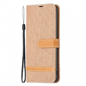 Leren Hoesje voor Xiaomi 12T / 12T Pro Met Ketting Band Van Stof En Leereffect