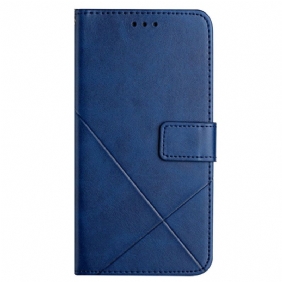 Leren Hoesje voor Xiaomi 12T / 12T Pro X Design Geo Lederen Stijl