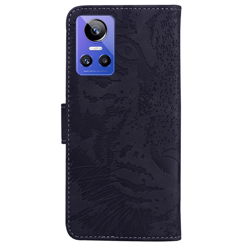 Flip Case voor Realme GT Neo 3 Tijger Patroon