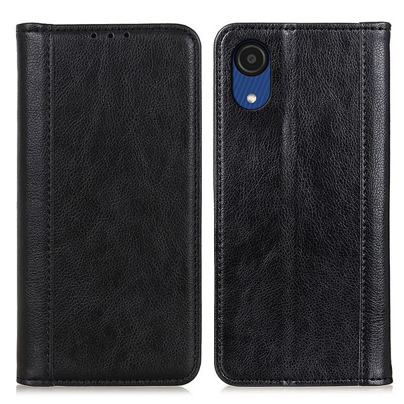 Bescherming Hoesje voor Samsung Galaxy A03 Core Folio-hoesje Elegantie Split Litchi Leer