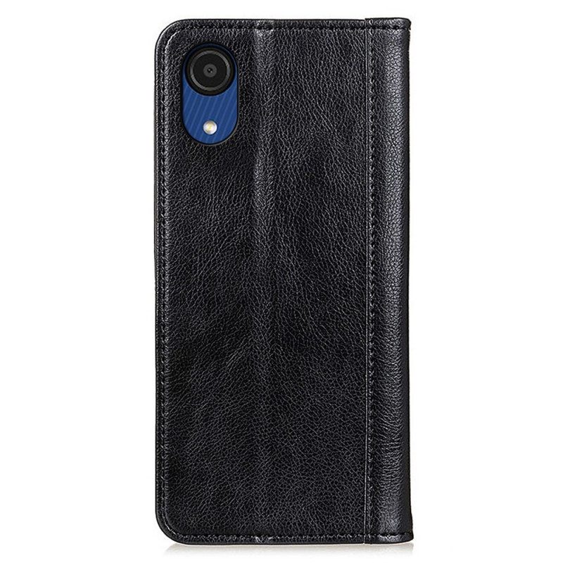 Bescherming Hoesje voor Samsung Galaxy A03 Core Folio-hoesje Elegantie Split Litchi Leer