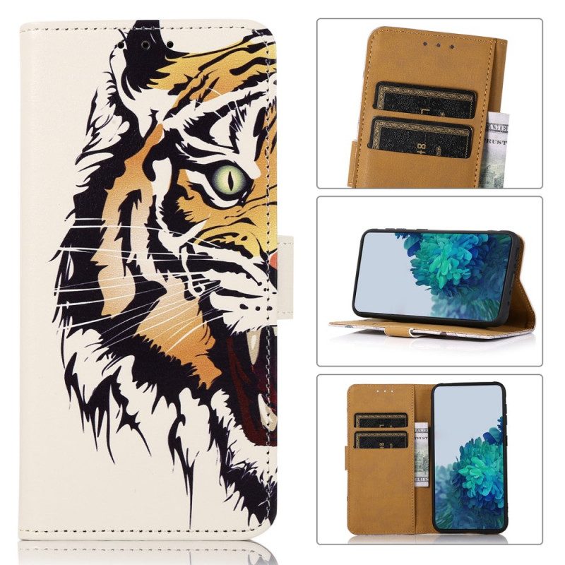 Flip Case voor Samsung Galaxy A03 Core Woeste Tijger