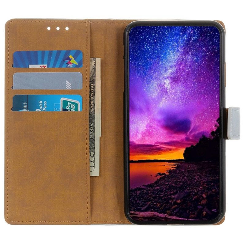 Folio-hoesje voor Samsung Galaxy A03 Core Effen Kunstleer