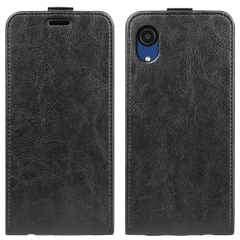 Folio-hoesje voor Samsung Galaxy A03 Core Flip Case Verticale Flap Met Leereffect