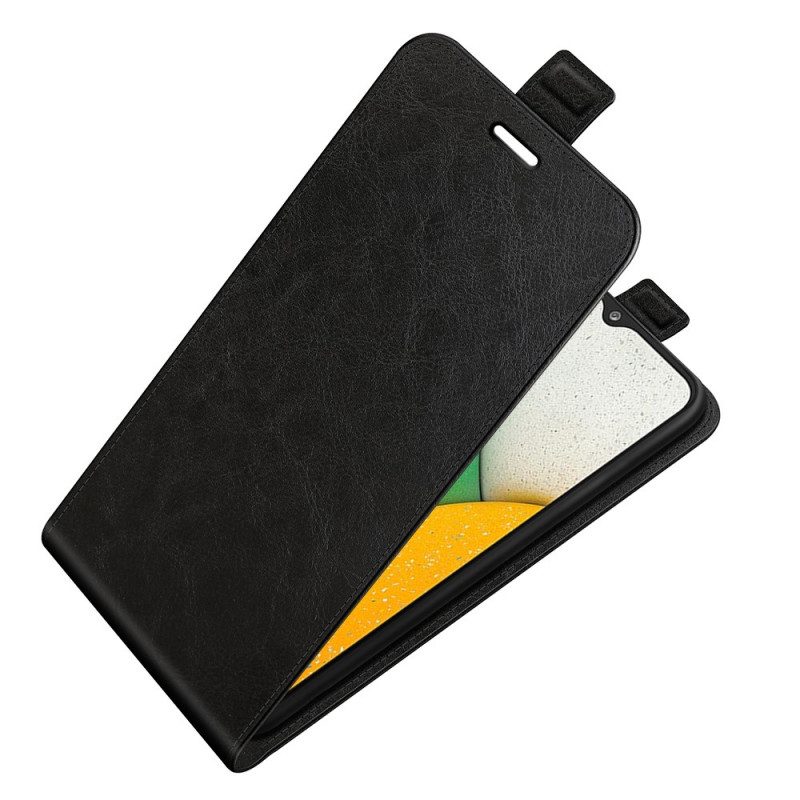 Folio-hoesje voor Samsung Galaxy A03 Core Flip Case Verticale Flap Met Leereffect