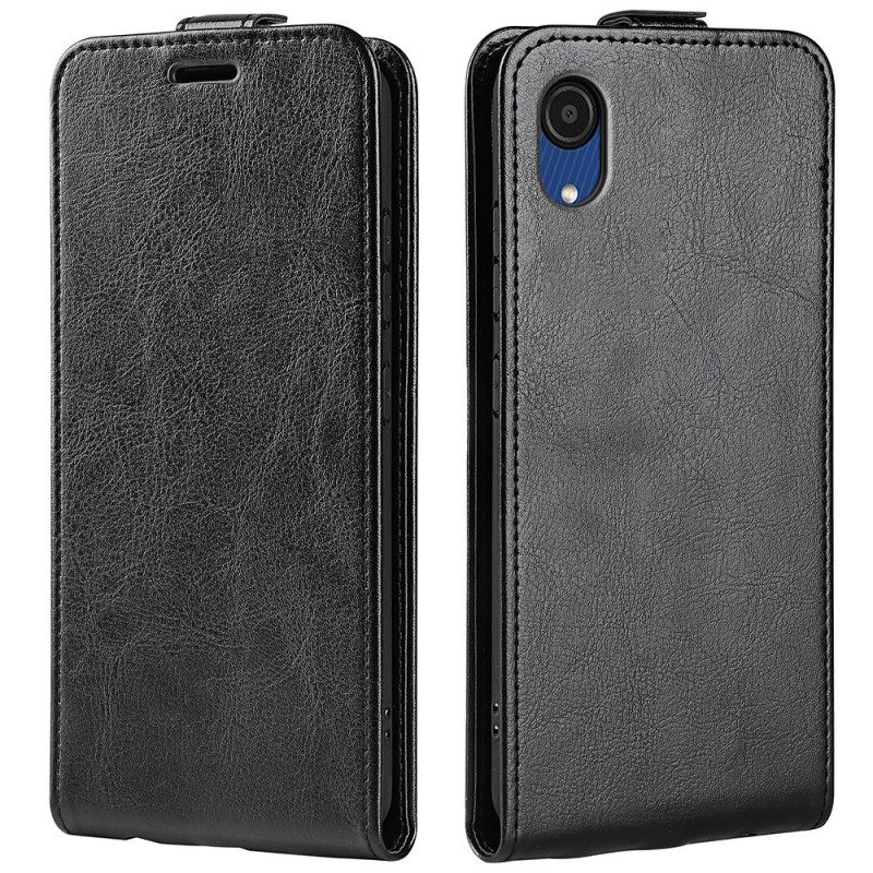 Folio-hoesje voor Samsung Galaxy A03 Core Flip Case Verticale Flap Met Leereffect