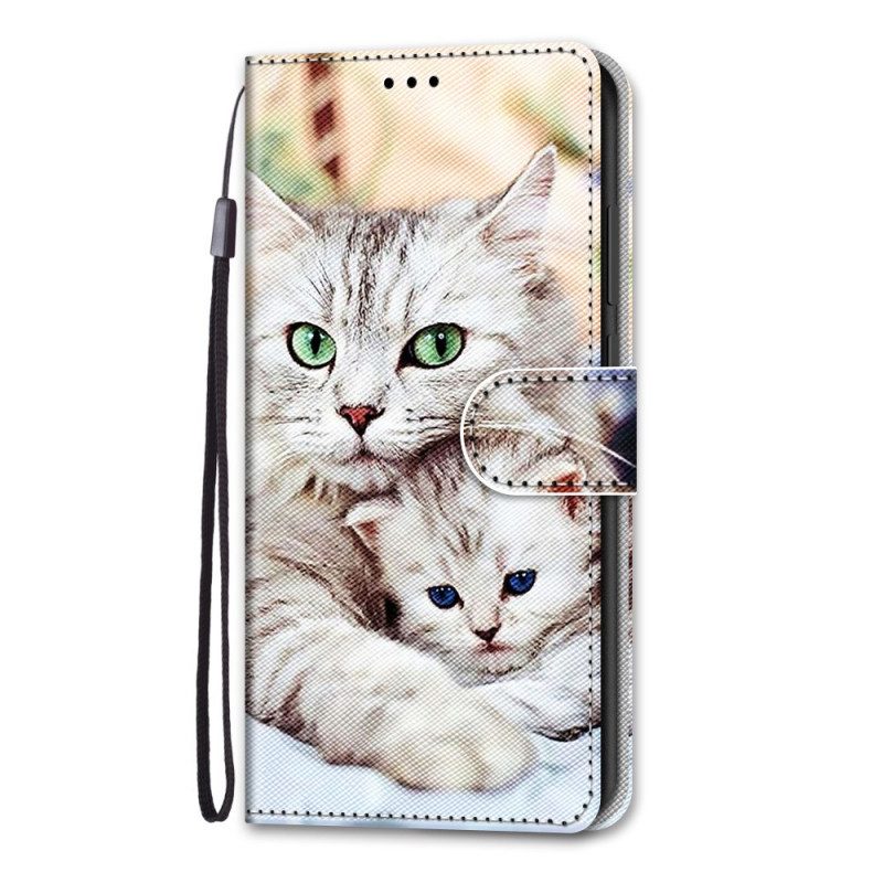 Folio-hoesje voor Samsung Galaxy A03 Core Katten Familie