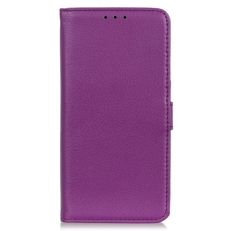 Folio-hoesje voor Samsung Galaxy A03 Core Lychee Kunstleer