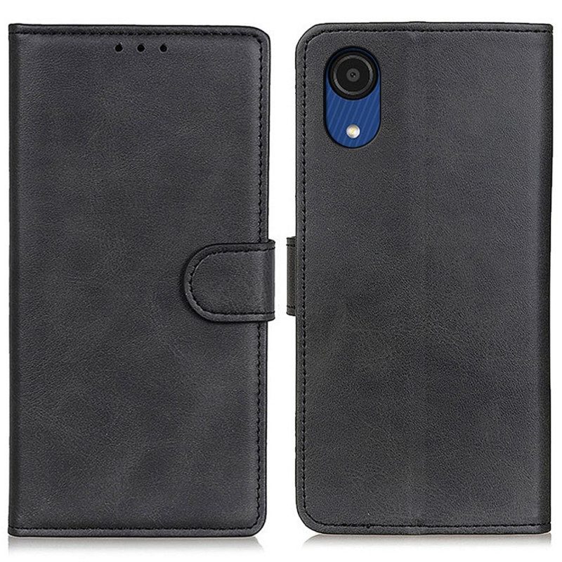 Folio-hoesje voor Samsung Galaxy A03 Core Mat Leereffect