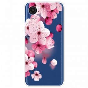 Hoesje voor Samsung Galaxy A03 Core Kleine Roze Bloemen