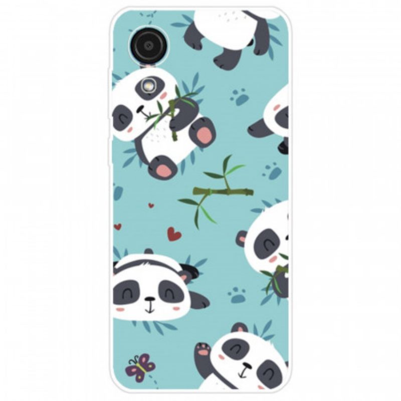 Hoesje voor Samsung Galaxy A03 Core Stelletje Panda's