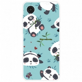 Hoesje voor Samsung Galaxy A03 Core Stelletje Panda's