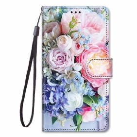 Leren Hoesje voor Samsung Galaxy A03 Core Bloemen Wonder