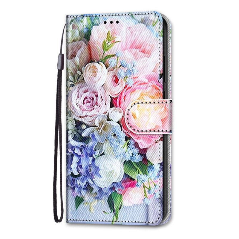 Leren Hoesje voor Samsung Galaxy A03 Core Bloemen Wonder