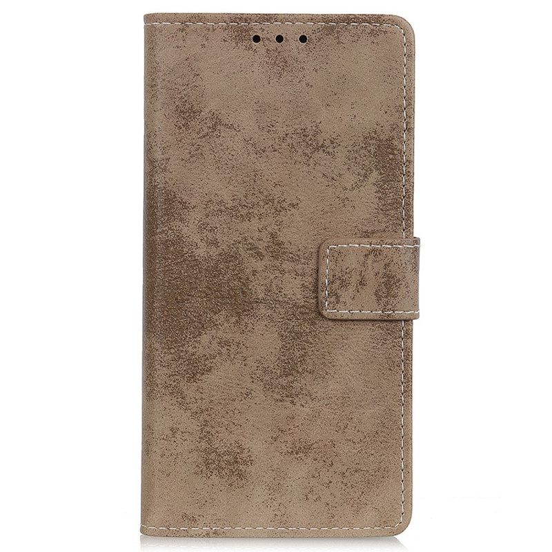 Leren Hoesje voor Samsung Galaxy A03 Core Vintage Leereffect