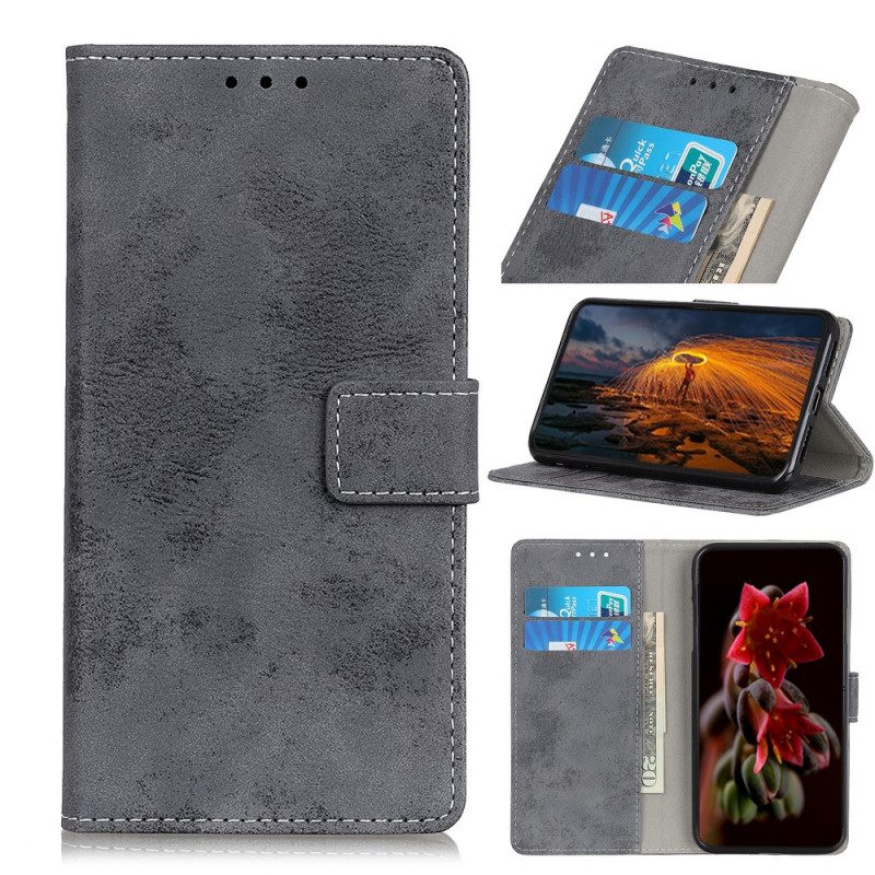 Leren Hoesje voor Samsung Galaxy A03 Core Vintage Leereffect