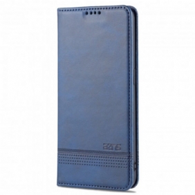 Bescherming Hoesje voor Oppo Reno 6 5G Folio-hoesje Azns Leerstyling