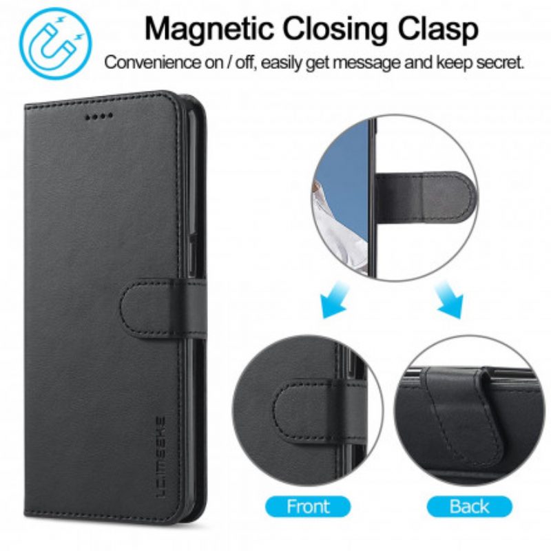 Flip Case voor Oppo Reno 6 5G Lc.imeeke Ledereffect