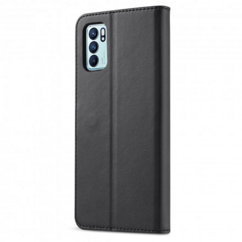 Flip Case voor Oppo Reno 6 5G Lc.imeeke Ledereffect