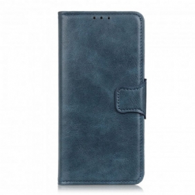 Flip Case voor Oppo Reno 6 5G Omkeerbare Sluiting Met Leereffect