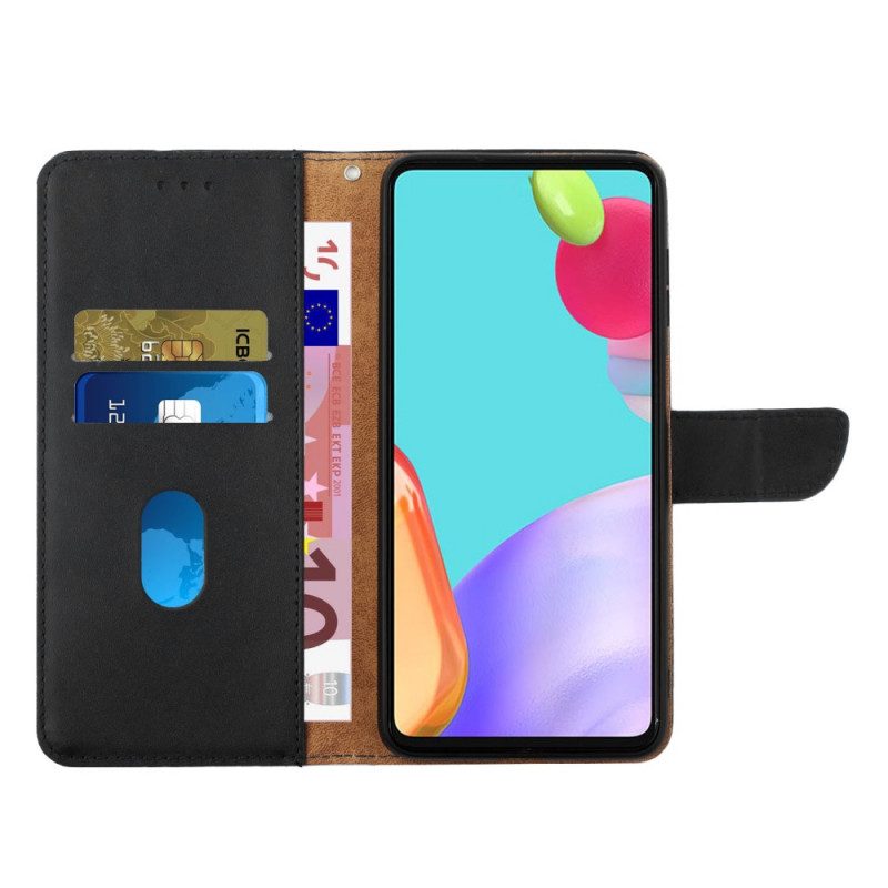 Folio-hoesje voor Oppo Reno 6 5G Echt Nappaleer