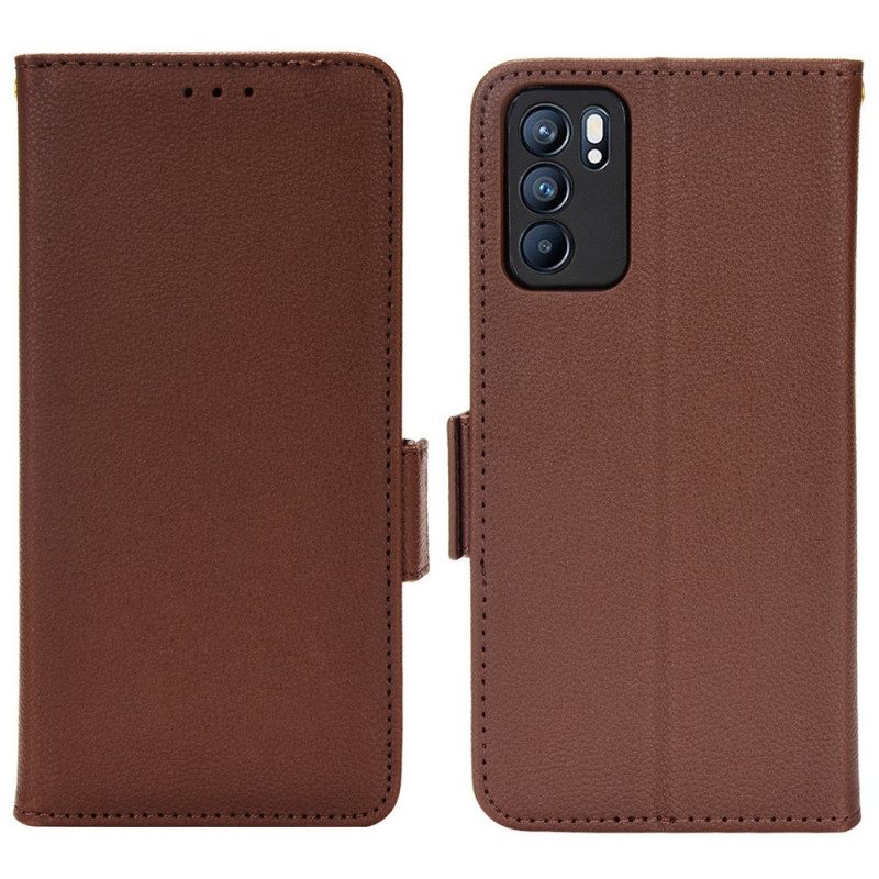 Folio-hoesje voor Oppo Reno 6 5G Flip Case Flap Dubbele Nieuwe Kleuren