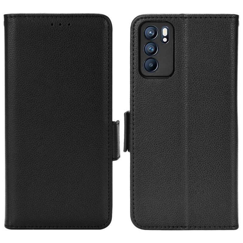 Folio-hoesje voor Oppo Reno 6 5G Flip Case Flap Dubbele Nieuwe Kleuren