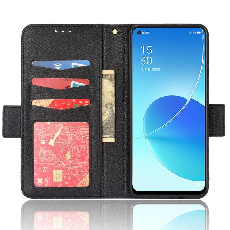 Folio-hoesje voor Oppo Reno 6 5G Flip Case Flap Dubbele Nieuwe Kleuren