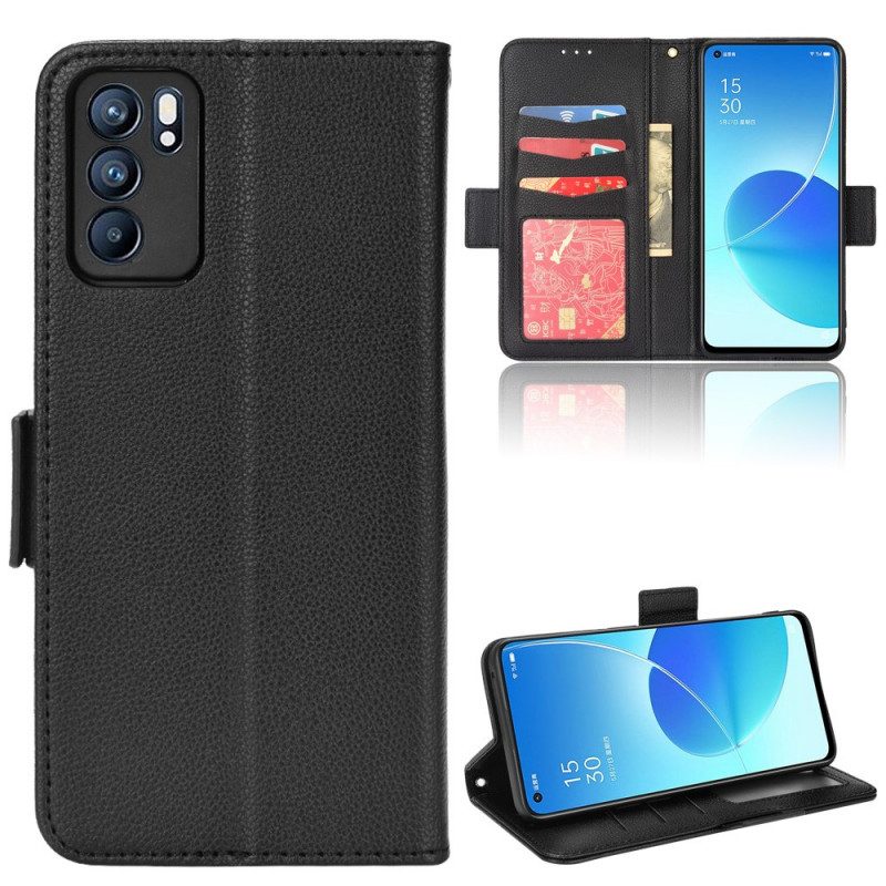 Folio-hoesje voor Oppo Reno 6 5G Flip Case Flap Dubbele Nieuwe Kleuren