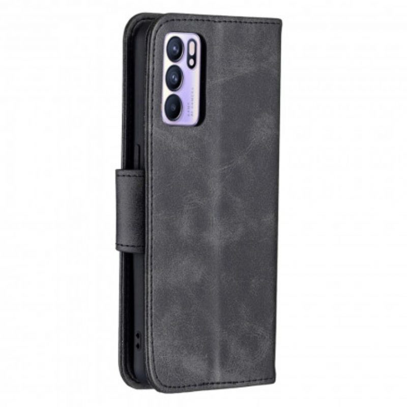 Folio-hoesje voor Oppo Reno 6 5G Flip Case Gladde Flap Schuin