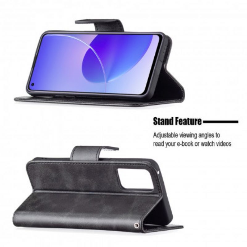 Folio-hoesje voor Oppo Reno 6 5G Flip Case Gladde Flap Schuin