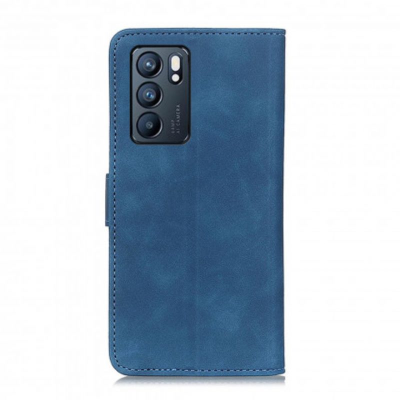 Folio-hoesje voor Oppo Reno 6 5G Khazneh Vintage Leereffect