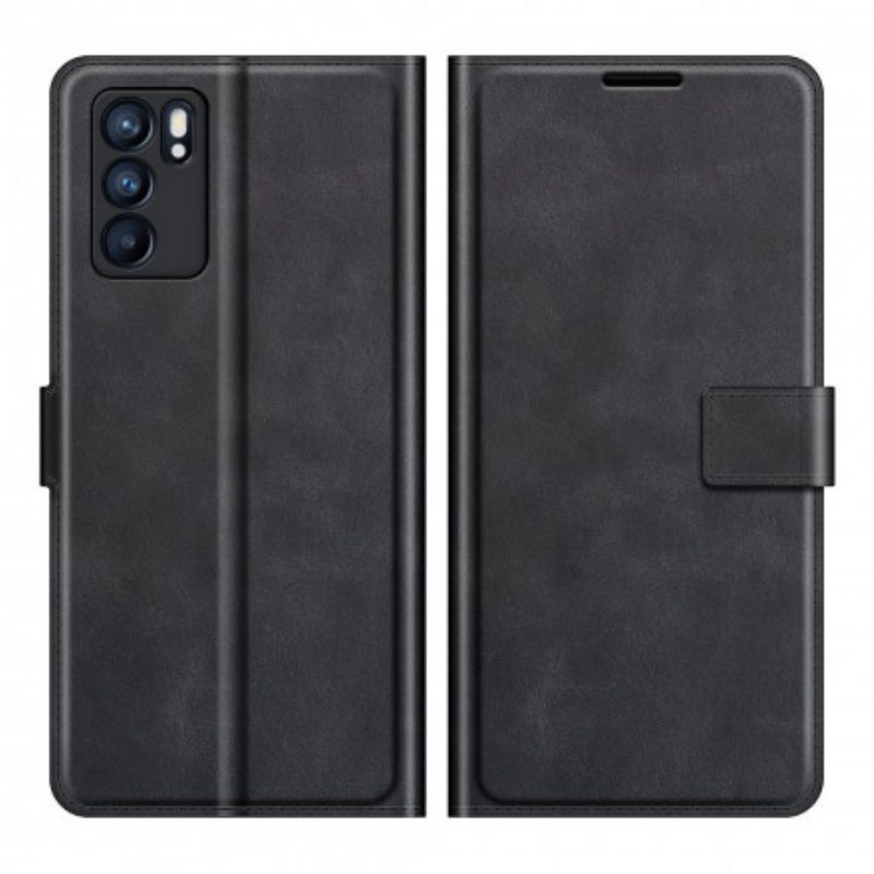 Folio-hoesje voor Oppo Reno 6 5G Slank Extreem Leereffect