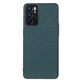 Hoesje voor Oppo Reno 6 5G Echt Litchi-leer