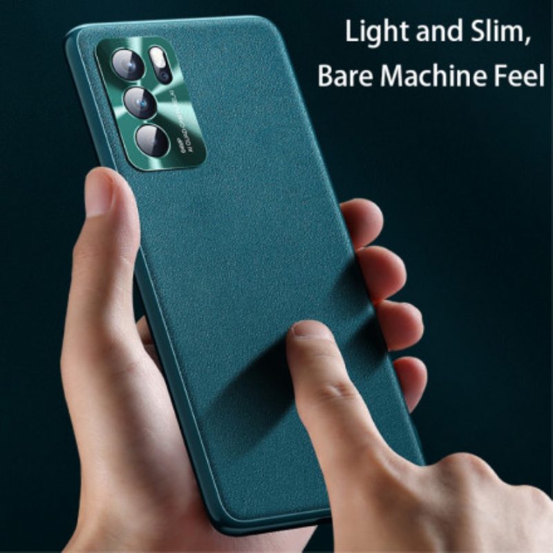 Hoesje voor Oppo Reno 6 5G Prestigieus Leereffect