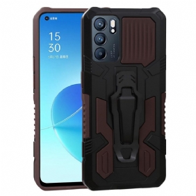 Hoesje voor Oppo Reno 6 5G Robot Met Riemclip