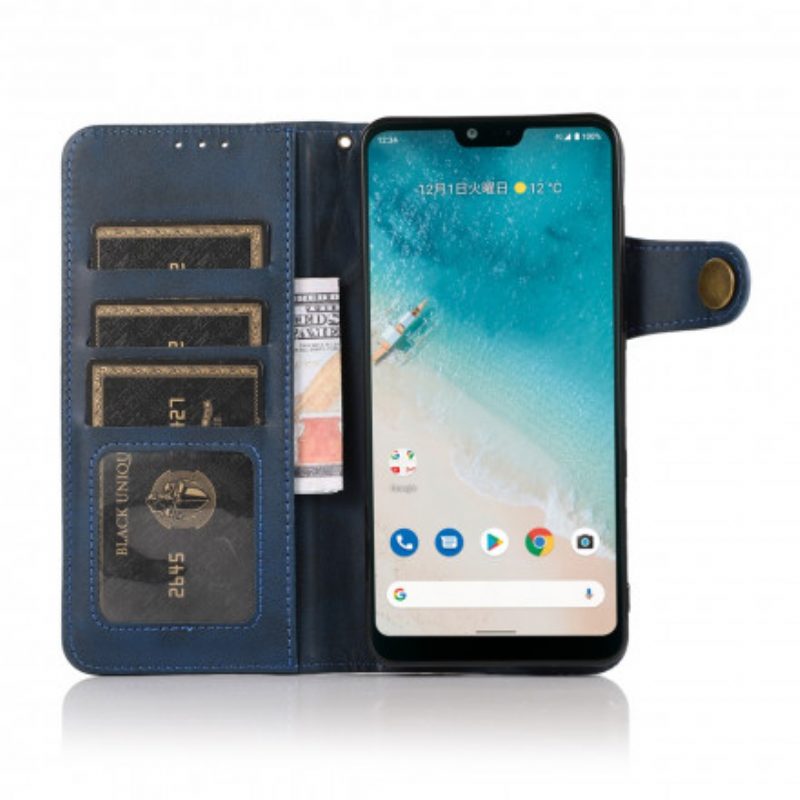 Leren Hoesje voor Oppo Reno 6 5G Khazneh Magnetische Knop