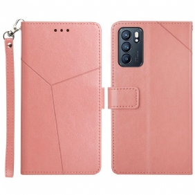 Leren Hoesje voor Oppo Reno 6 5G Stijl Leer Geo Y Design