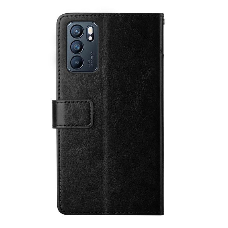 Leren Hoesje voor Oppo Reno 6 5G Stijl Leer Geo Y Design