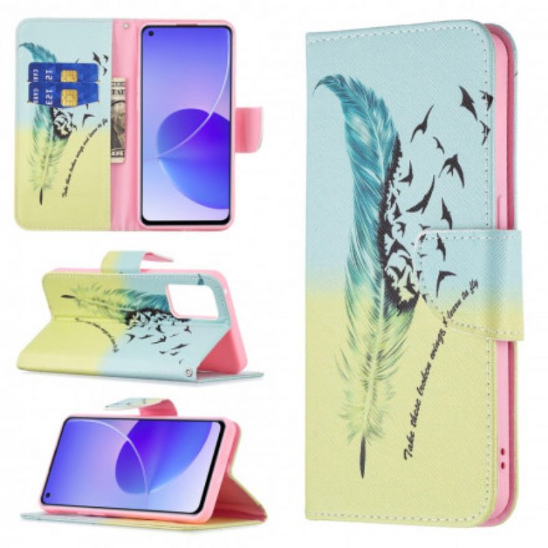 Leren Hoesje voor Oppo Reno 6 5G Leren Vliegen