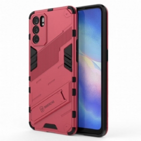 Telefoonhoesje voor Oppo Reno 6 5G Handsfree Afneembare Standaard Met Twee Standen