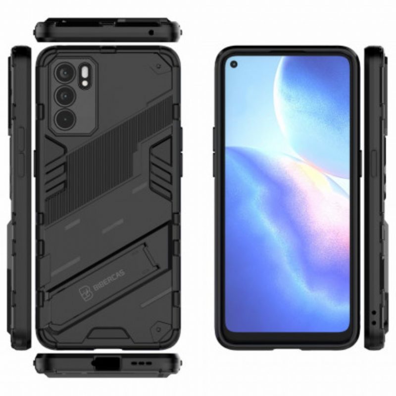 Telefoonhoesje voor Oppo Reno 6 5G Handsfree Afneembare Standaard Met Twee Standen