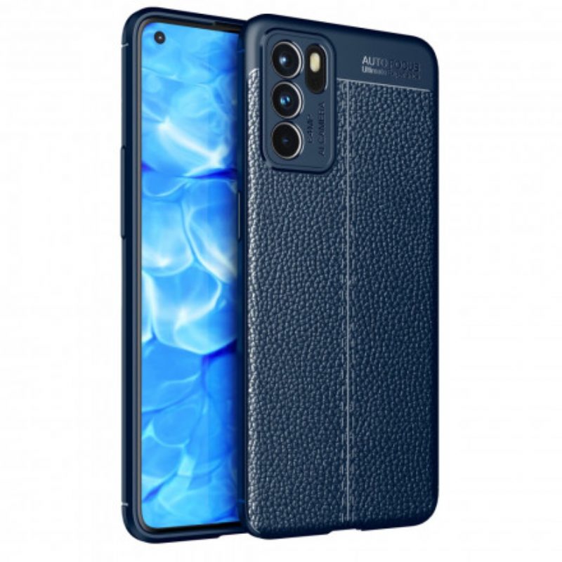 Telefoonhoesje voor Oppo Reno 6 5G Litchi Leereffect